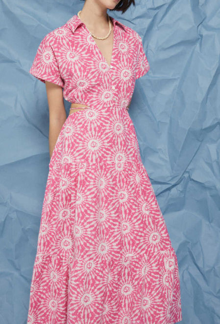 Vestido Midi Camisero Cut Out