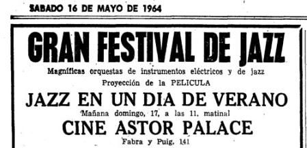 Anuncio del Gran Festival de Jazz.