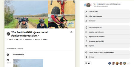 En la aplicación se pueden compartir actividades, con fotografías y la descripción de la jornada.
