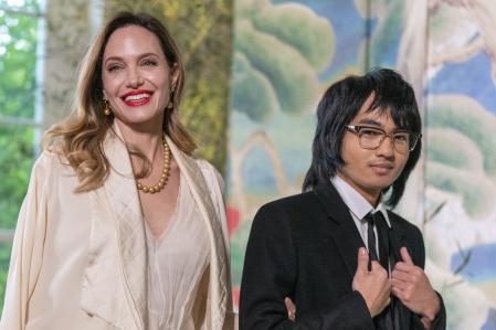 Angelina Jolie y su hijo Maddox Jolie-Pitt llegan a la Casa Blanca