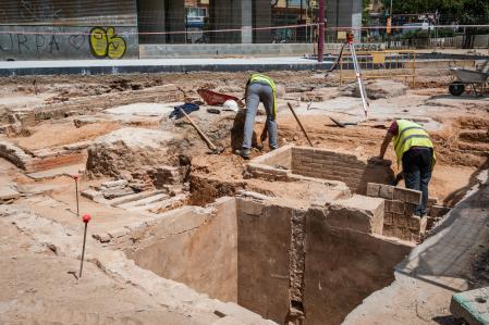 Excavación arqueológica en Can Batlló, donde se han encontrado restos prehistóricos