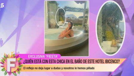 El reflejo en el cristal captado por 'Fiesta'.