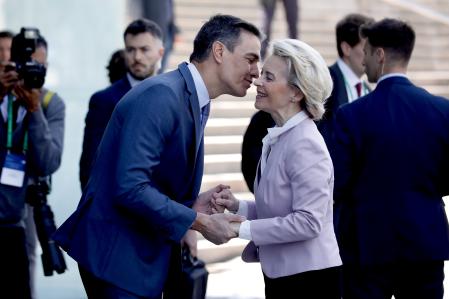 Pedro Sánchez y Ursula Von der Leyen  CLAUSURA DE LAS JORNADAS DEL CERCLE D’ECONOMIA 2022/06/06