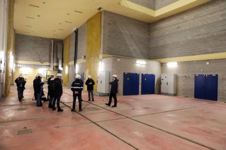 Una de las plantas construidas bajo tierra de la subestación eléctrica