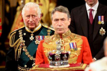 Britain's Prince Charles during the State Opening of Parliament, in the Houses of Parliament, in London, Tuesday, May 10, 2022.