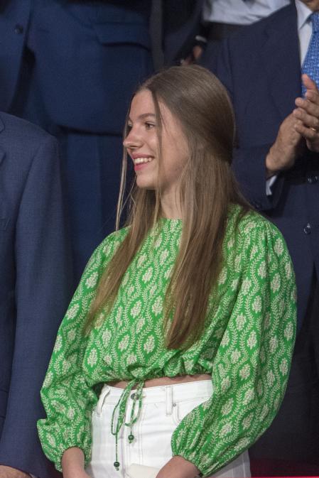 La infanta Sofía en la final de la Copa del Rey disputada en Sevilla