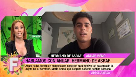 Anuar Beno entraba en directo para defender a su hermano.