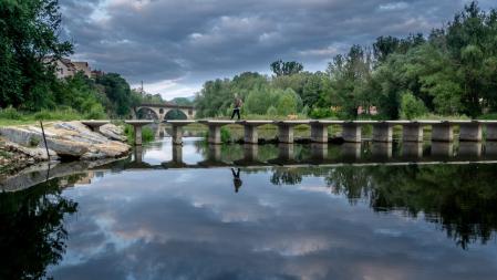 El Ter en Manlleu, tras las últimas lluvias de mayo.