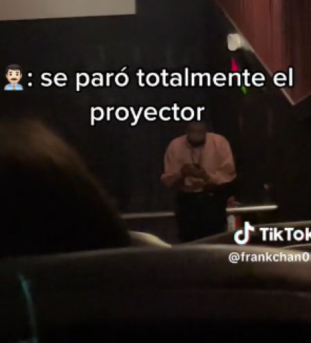 Un fallo en el proyector impidió que la película pudiera seguir su curso