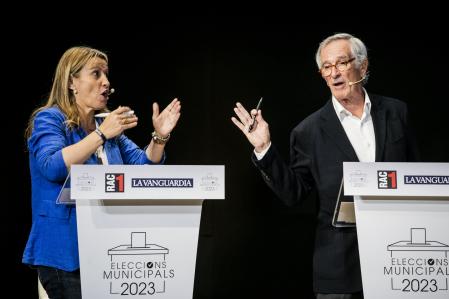 Eva Parera y Xavier Trias, también durante el debate electoral organizado por 'Guyana Guardian' y RAC1