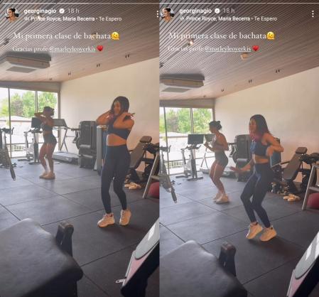 Georgina Rodríguez bailando bachata