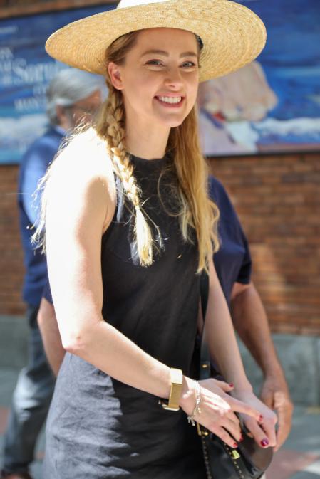Amber Heard en el Museo Sorolla de Madrid.