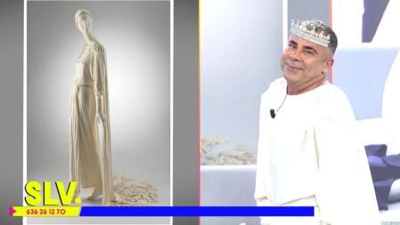 Jorge Javier se viste de novia en 'Sálvame' con el supuesto vestido de la discordia de la boda de Tamara Falcó