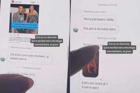 Los mensajes que reciben Joana Sanz y sus amigas