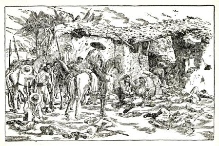 Así acabó la batalla de Camerone, según un grabado anónimo