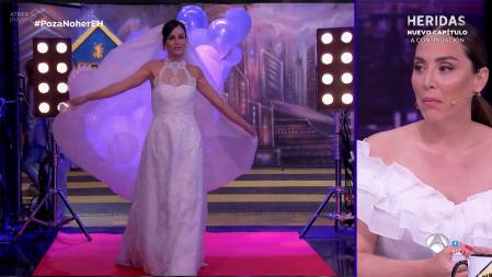 El equipo de El Hormiguero le propuso una opción de vestido de novia a Tamara Falcó, eso sí, llena de globos
