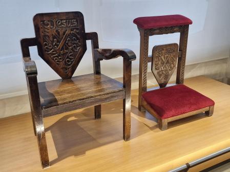 Objeto expuesto en la sacristía de la Sagrada Familia.