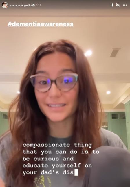 Emma Heming apenas podía contener la emoción contando la historia.