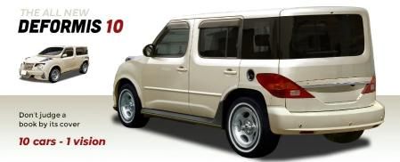 La estructura cuadrada en la parte posterior del Deformis 10 está inspirada en el Nissan Cube&nbsp;