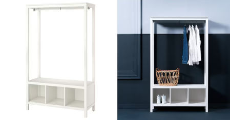 HEMNES, armario abierto