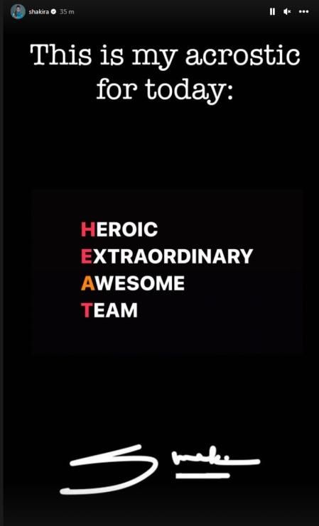 Shakira ha enviado un peculiar 'acróstico'.