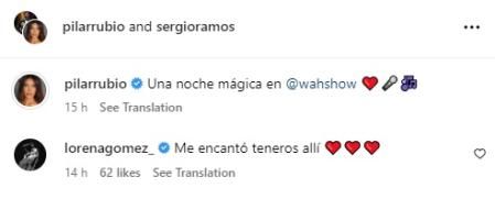 La cantante estaba encantada con haber tenido al matrimonio entre el público.