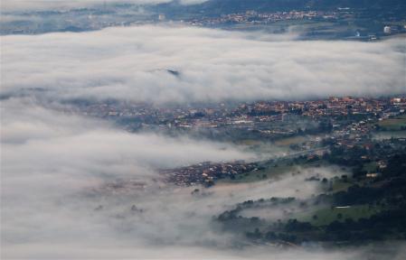 Mar de nieblas en Bellmunt.