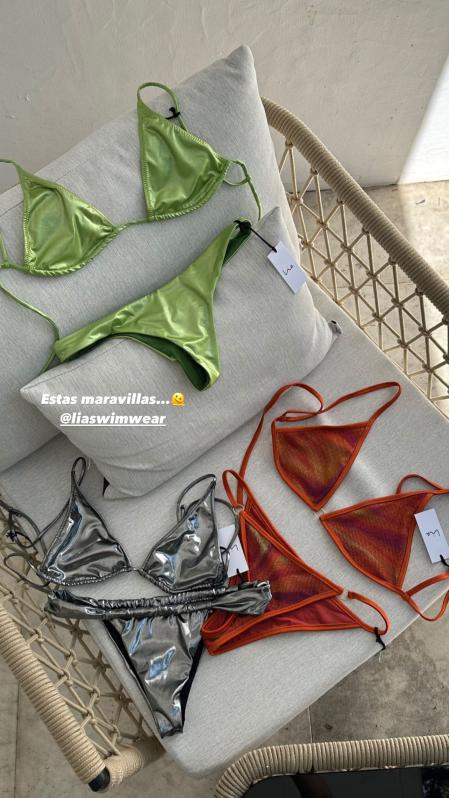 Imagen de los tres bikinis de Lia Swimwear