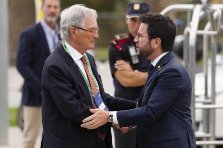 El exalcalde de Barcelona, Xavier Trias, y el president de la Generalitat, Pere Aragonès, en una imagen reciente