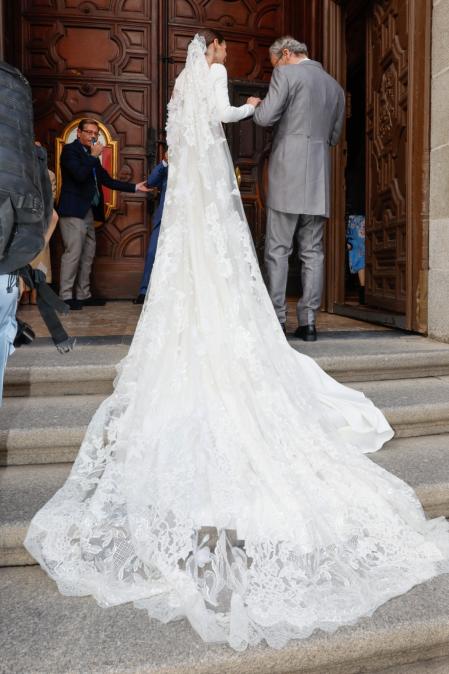 Marta López con su espectacular vestido de novia