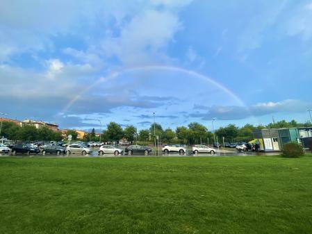 Arco iris en L’Atlàntida de Vic.