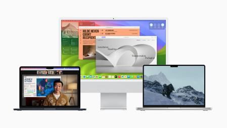 Varios modelos de Mac con el nuevo macOS Sonoma