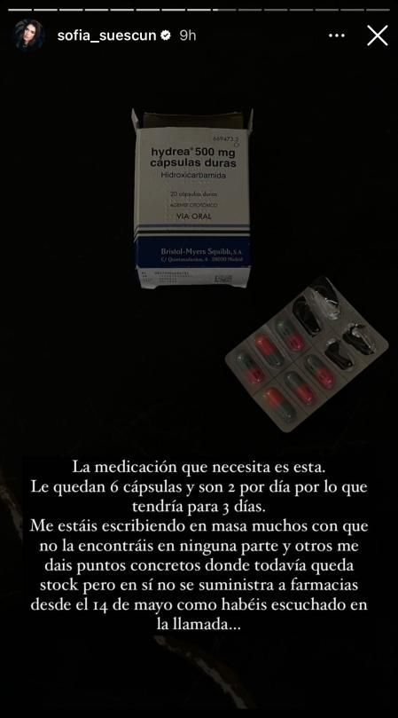 Sofía Suescún medicinas