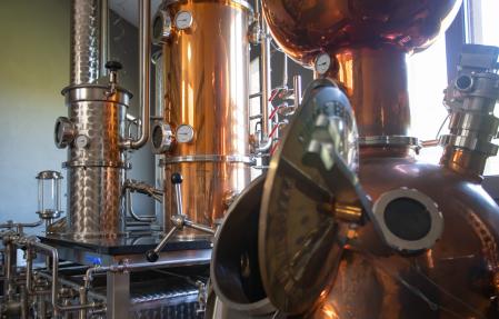 Alambrique con el que se elabora