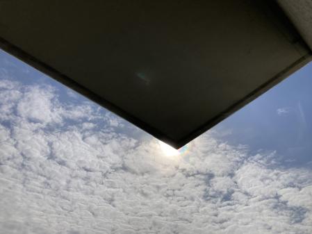 Nubes sobre Barcelona al amanecer.