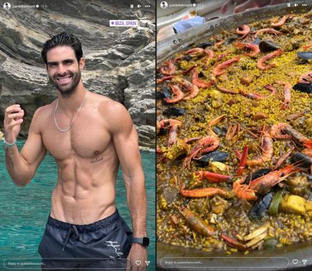 El actor y modelo reaparece en Eivissa tras su ruptura con Paula Badosa.