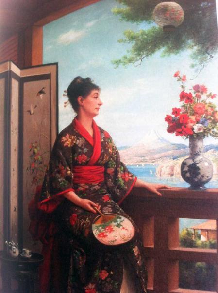 Marie-Caroline du Fresnay, hija de Maria du Fresnay y Honoré de Balzac, retratada en un viaje por Asia