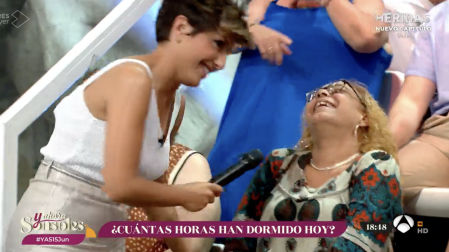 Sonsoles Ónega hace reír a la espectadora que bosteza en el plató