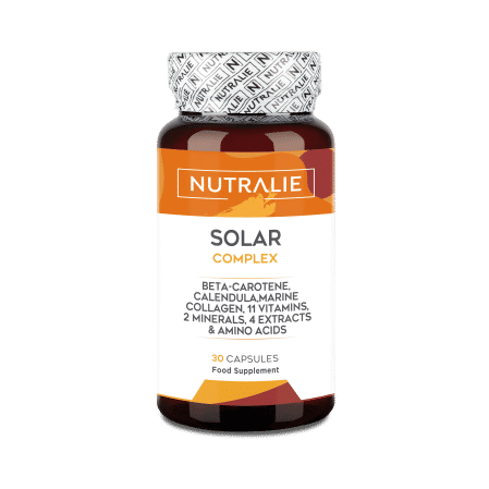 Esta fórmula Best in One contiene una óptima cantidad de betacarotenos, hasta 22 activos, 11 vitaminas y 2 minerales que se combinan con extractos naturales de caléndula, cúrcuma y bardana para actuar en sinergia y beneficiar al organismo