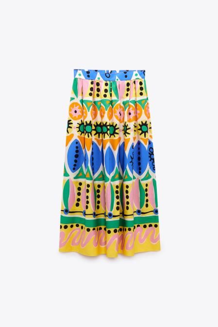 Falda estampada de Zara