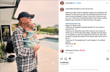 Primera imagen de Bruce Willis con su nieta Louetta