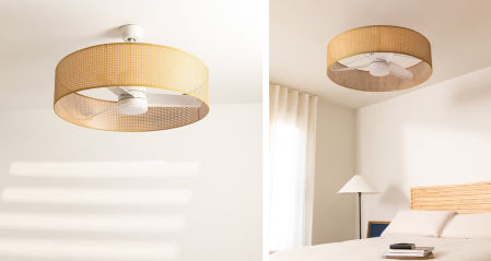 WIND BRAID - Ventilador de techo 40W Silencioso Ø90cm