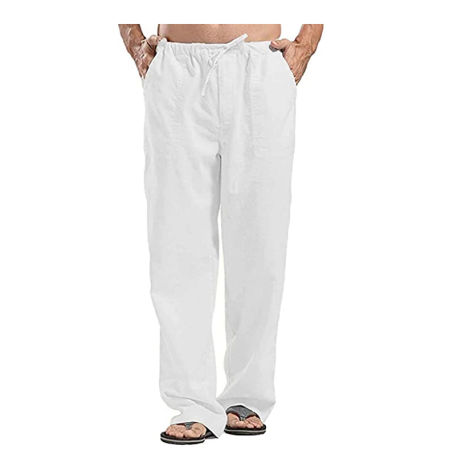 Yutdeng Pantalon Lino Hombre Verano
