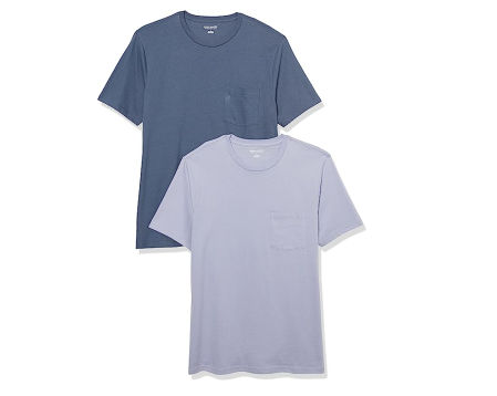 Amazon Essentials Pack de 2 Camisetas con Bolsillo