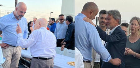 El exconseller Buch saluda a Jordi Pujol y Artur Mas en la cena solidaria por su juicio de la próxima semana