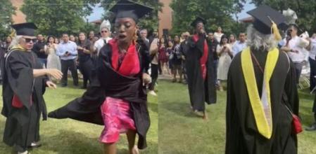 La pelea viral de una estudiante y su maestra en plena graduación: “No me dejaste tener mi momento” (@emmairakoze)<br>