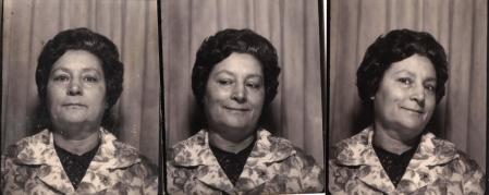 Retratada en un fotomatón