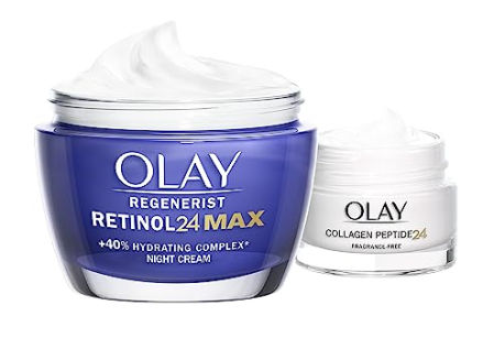 Olay Retinol 24 Crema Hidratante De Noche (50 ml) Y Collagen Peptide 24 Crema De Día (15 ml)