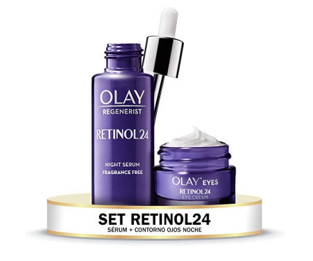 Olay Set Rutina Específica Noche Retinol24: Serum + Contorno de Ojos