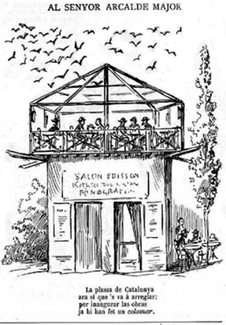 Dibujo de la 'Esquella' del Saloncito Edison.